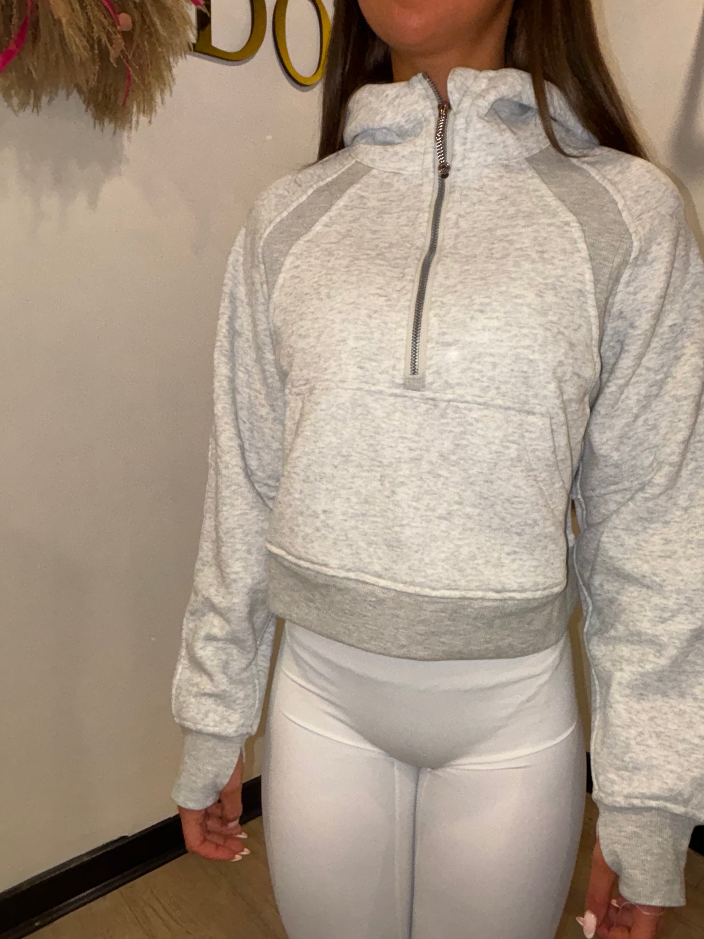 GREY LULU ZIP JUMPER