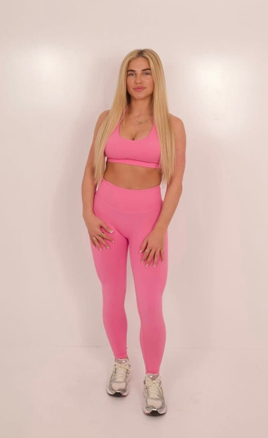 Barbie pink halter neck define set