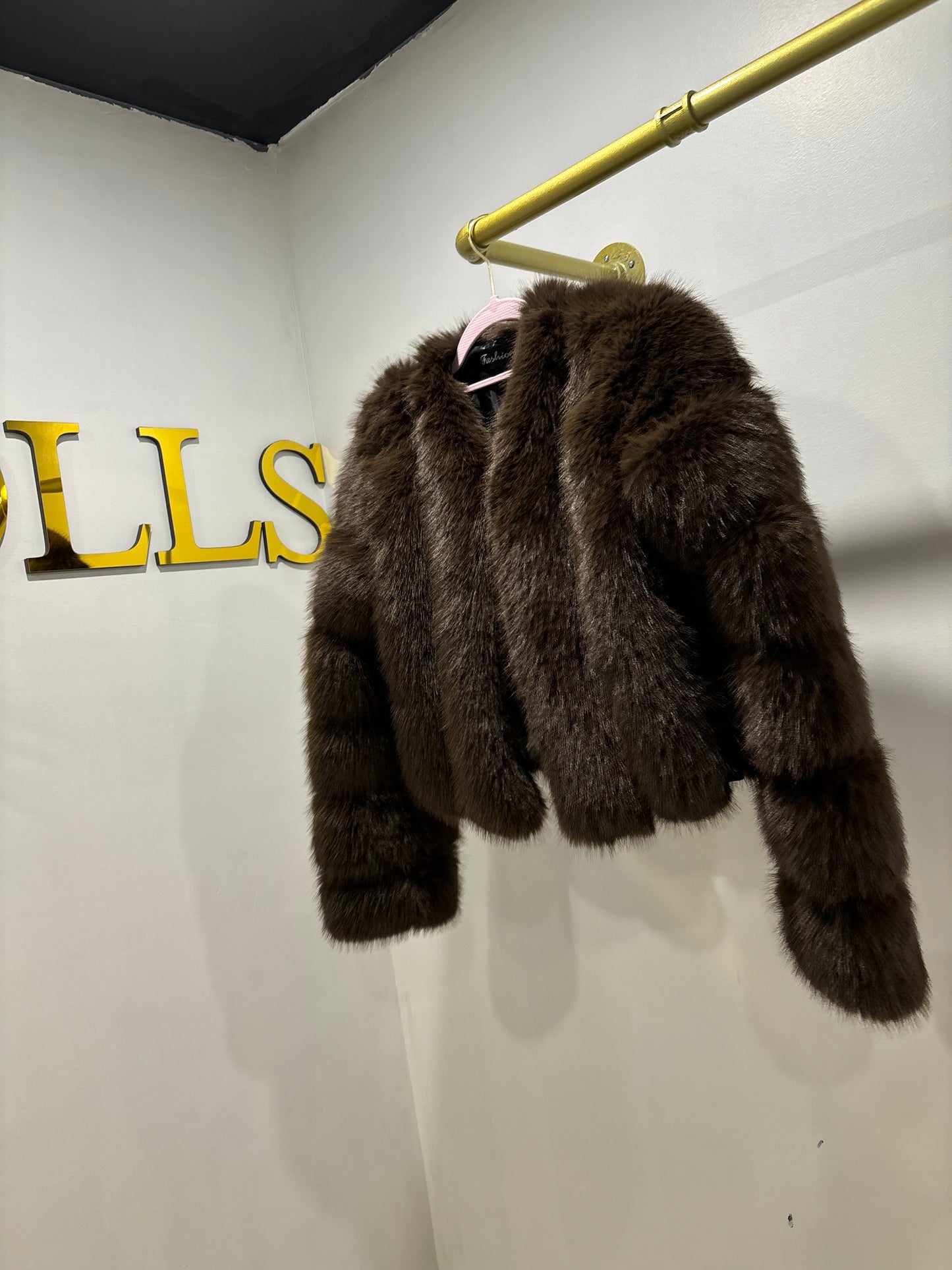 Brown deluxe fur coat