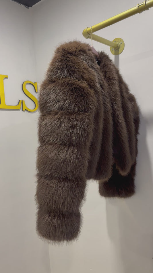 Brown deluxe fur coat
